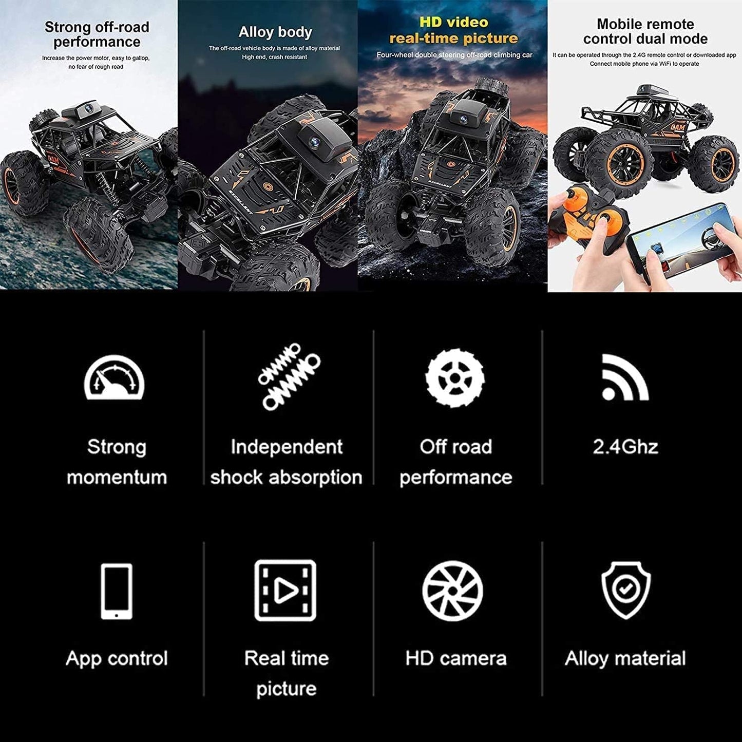 Dual Control FPV RC Monster Truck