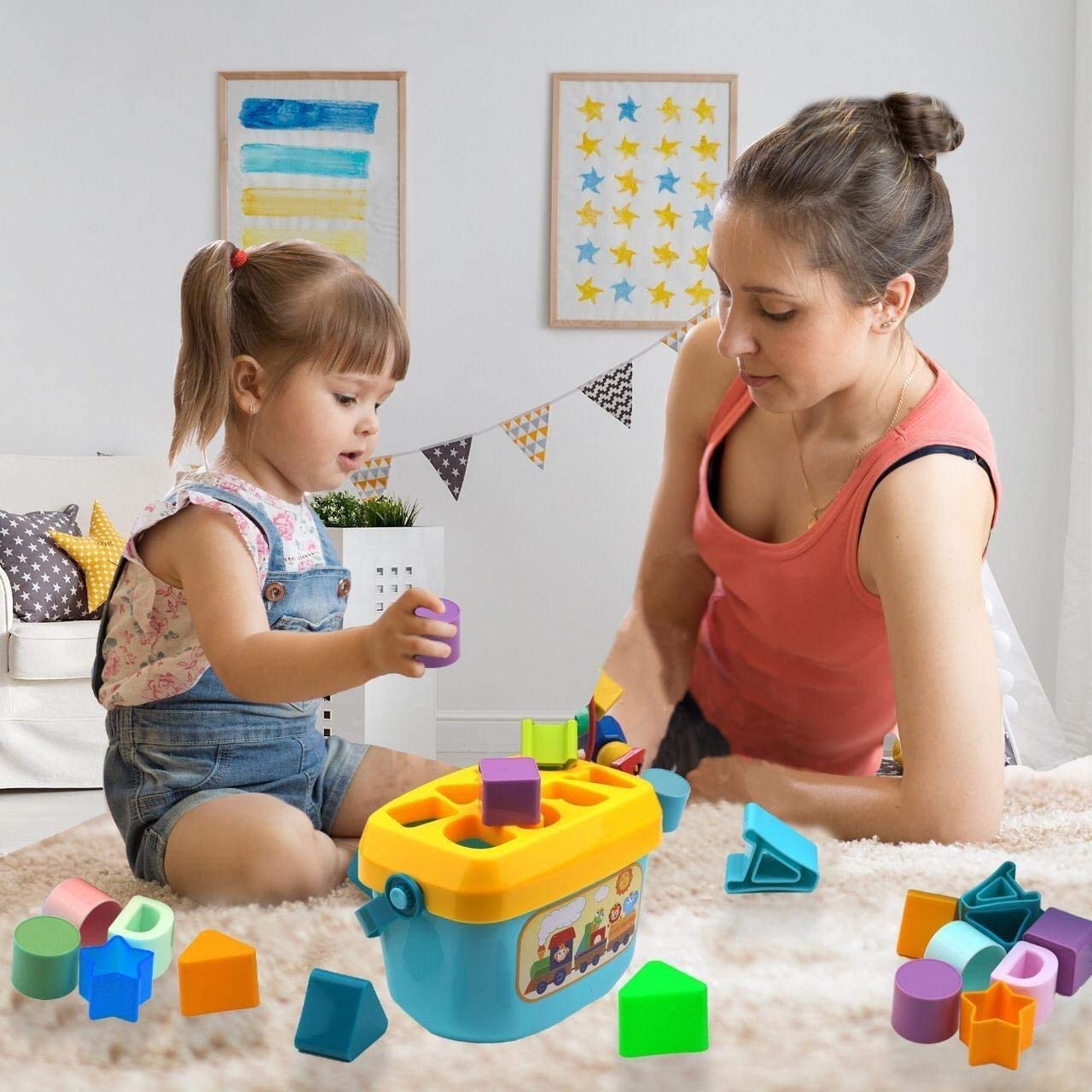 Early Learning Shape Sorter Bucket Toy