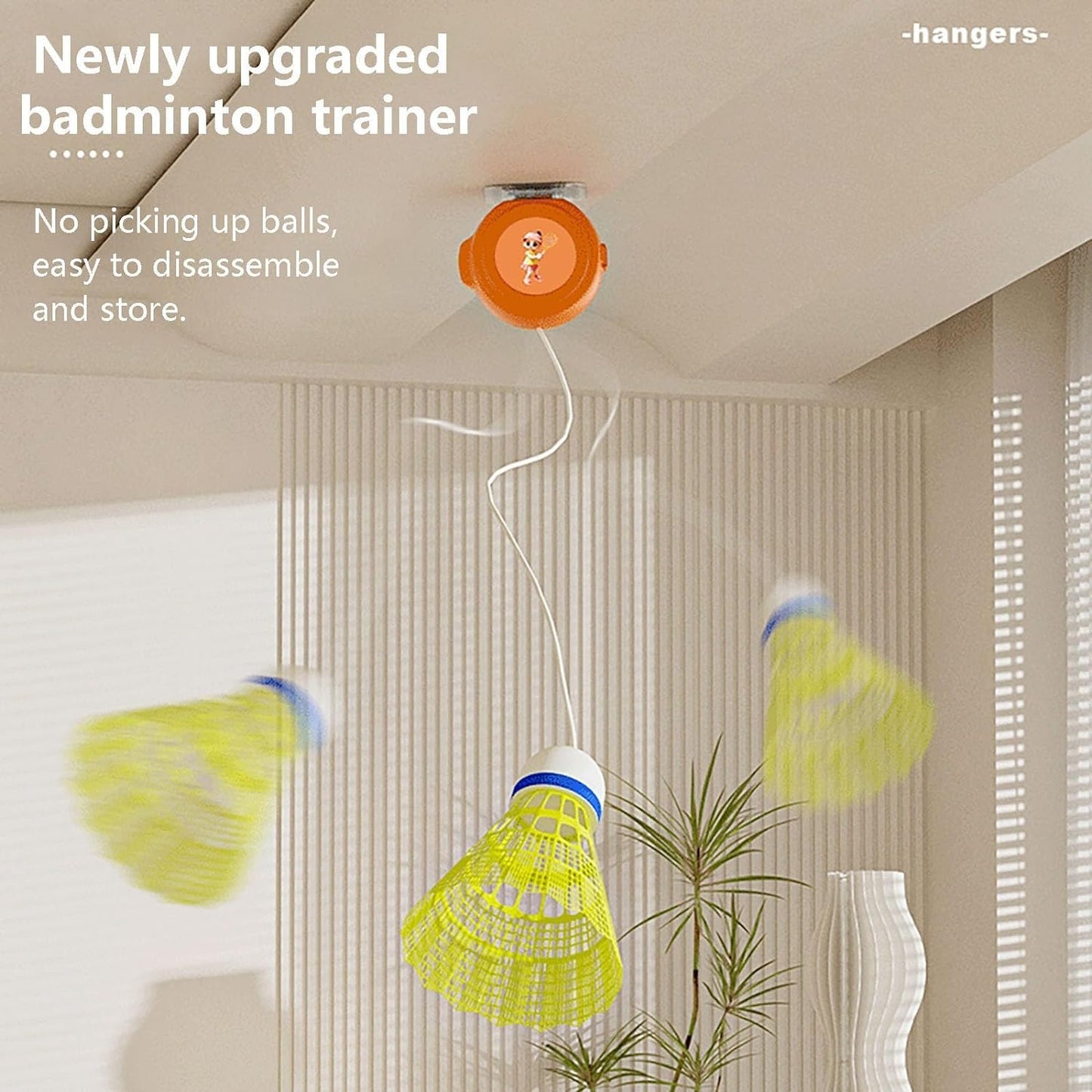 Newly Upgraded Ceiling Mounted Badminton Trainer