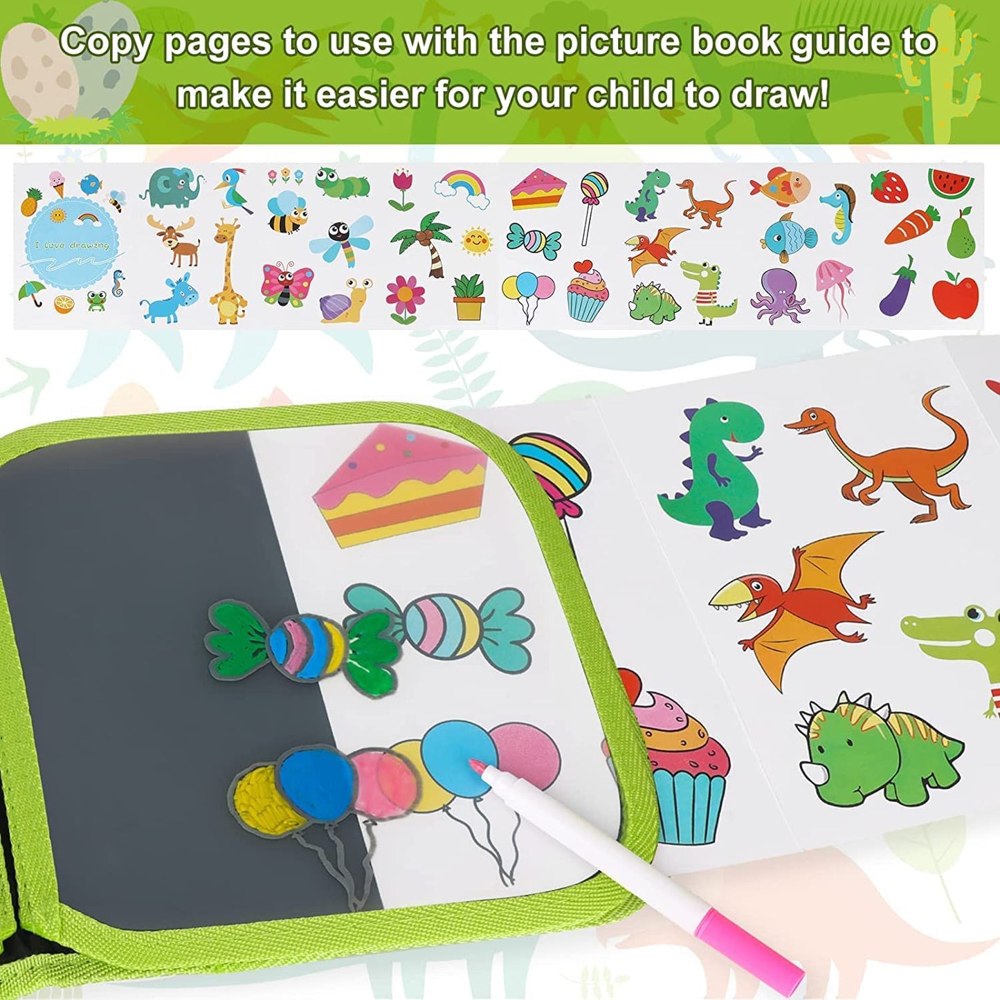 Portable Chalkboard Doodle Book Set