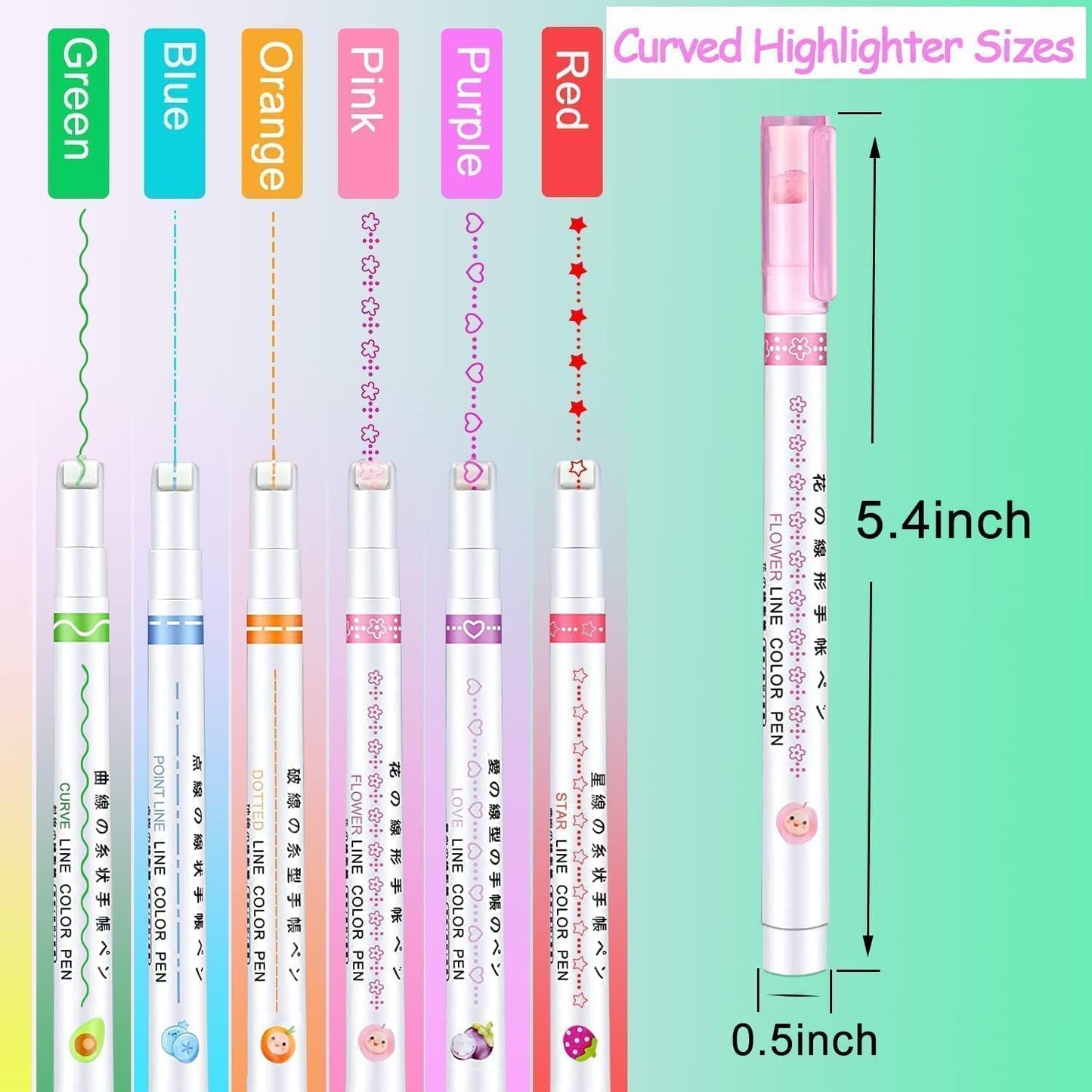 Decorative Line Color Pens Set