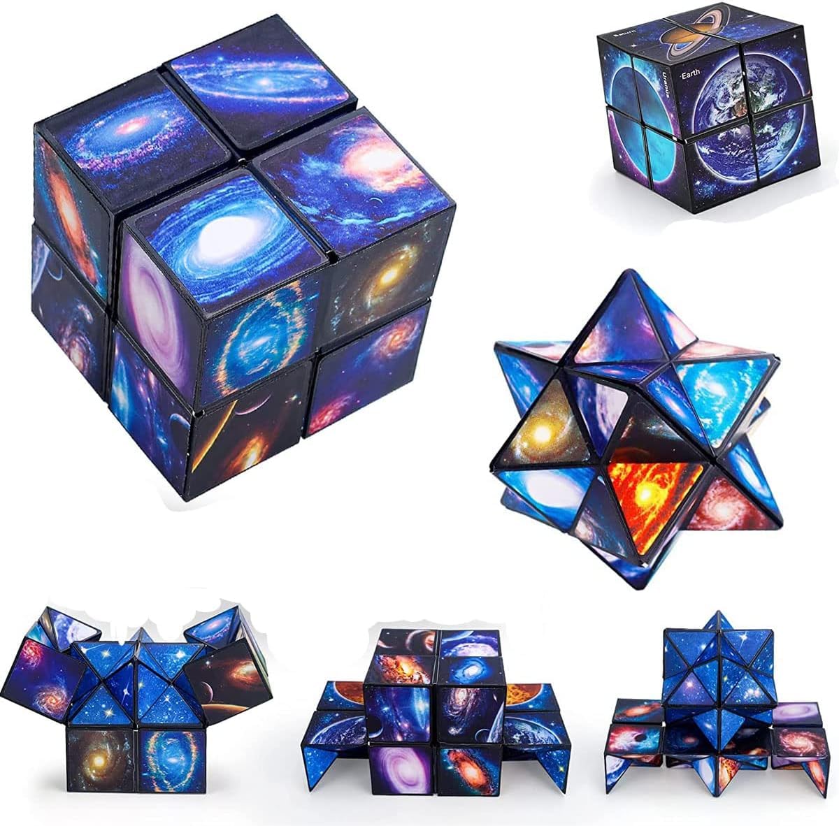Magnetic Shape-Shifting Cube Puzzle