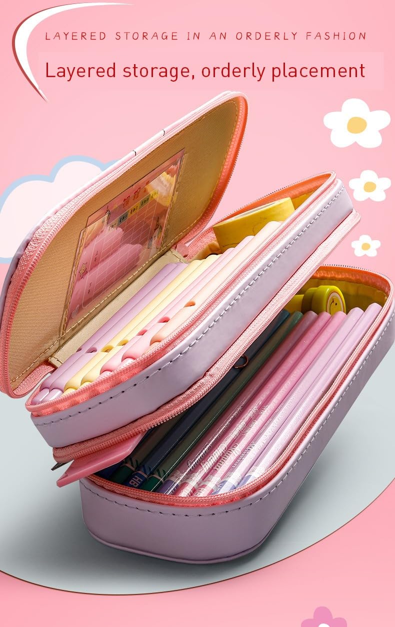 Magical Pink Layered Unicorn Pencil Case