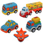 Set of 5 Cute Cartoon Vehicles | Push-and-Go Toy