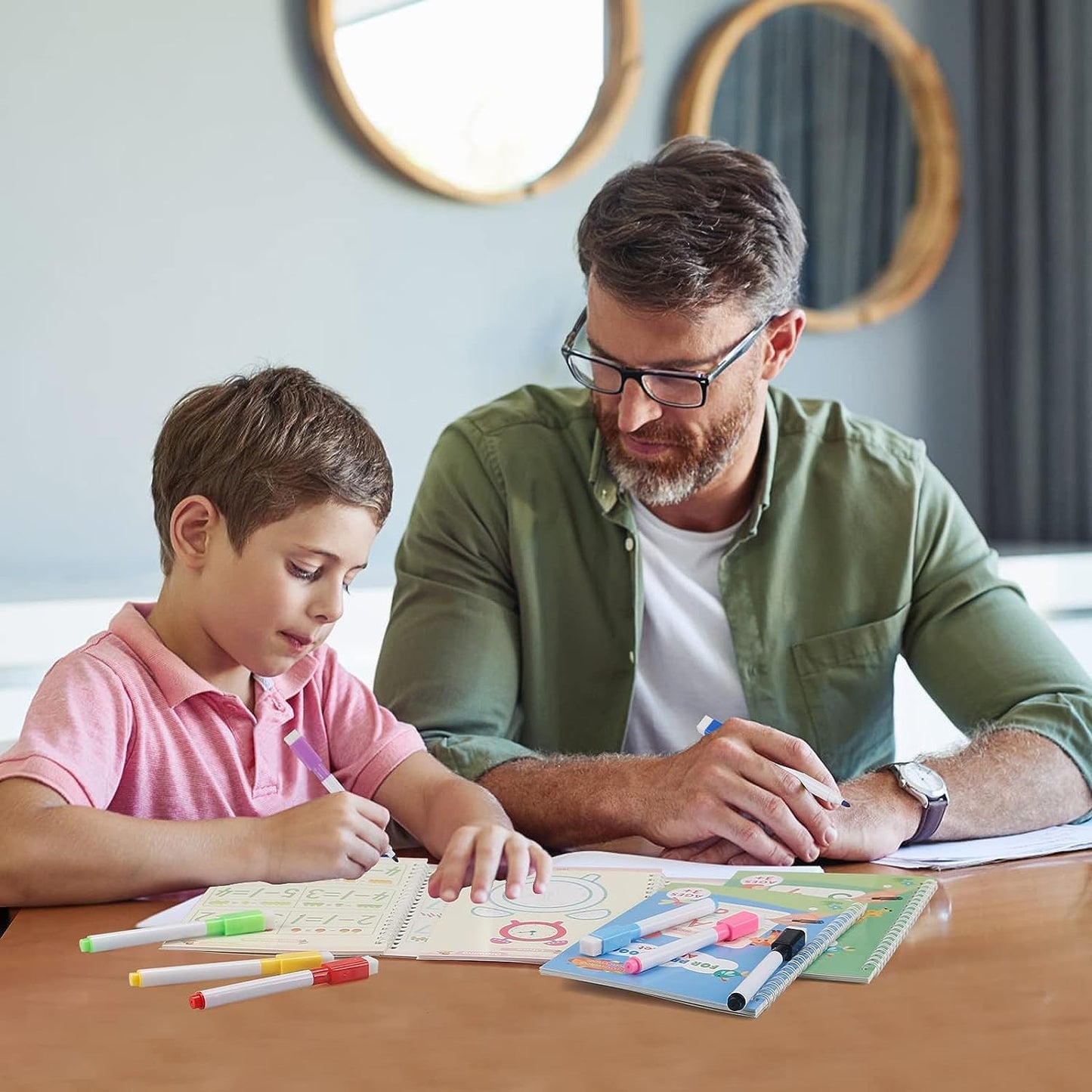 Reusable Magic Tracing Books Set
