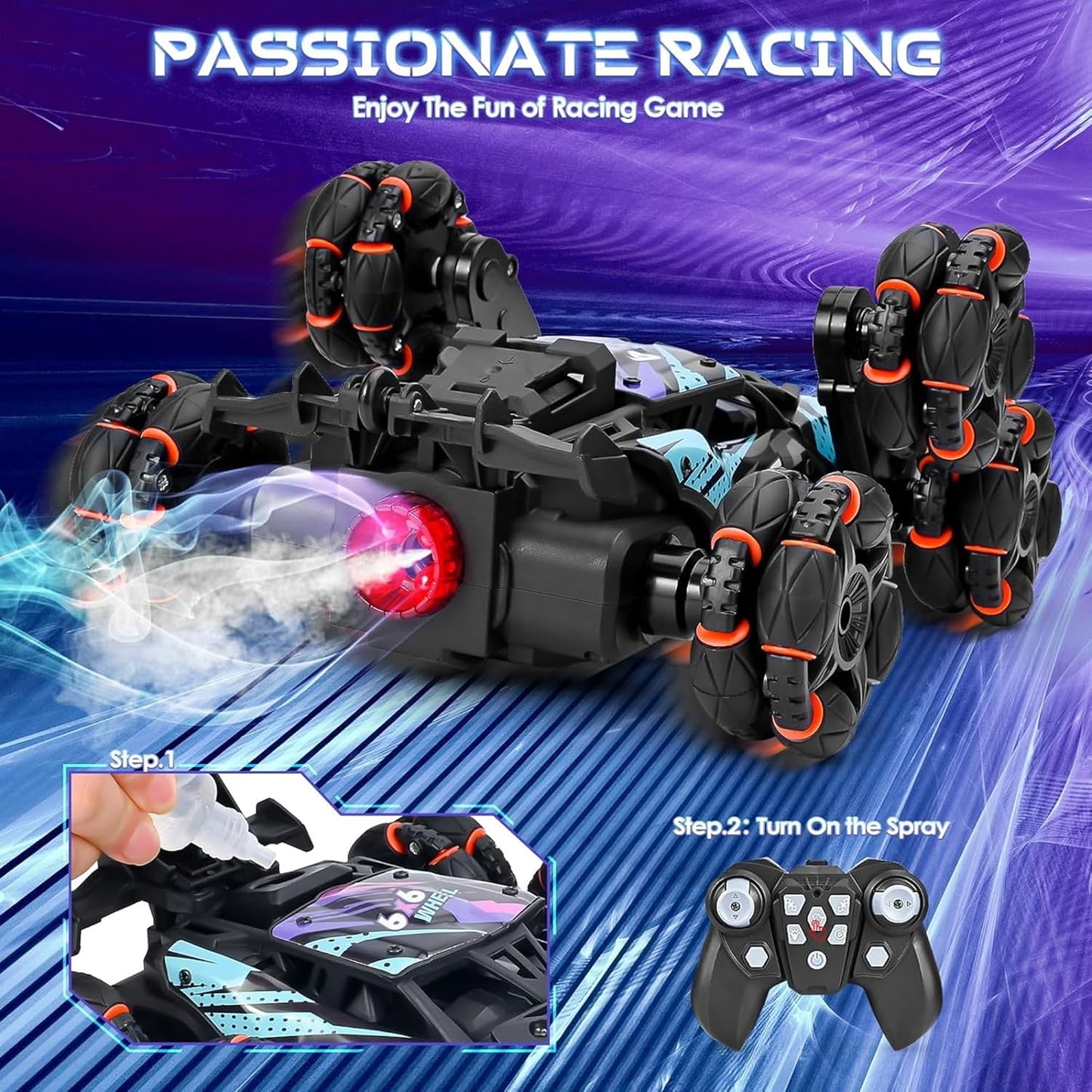 Futuristic 6WD RC Stunt Drift Car