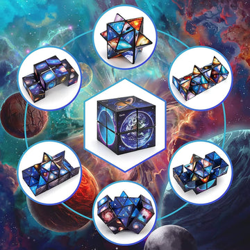 Magnetic Shape-Shifting Cube Puzzle