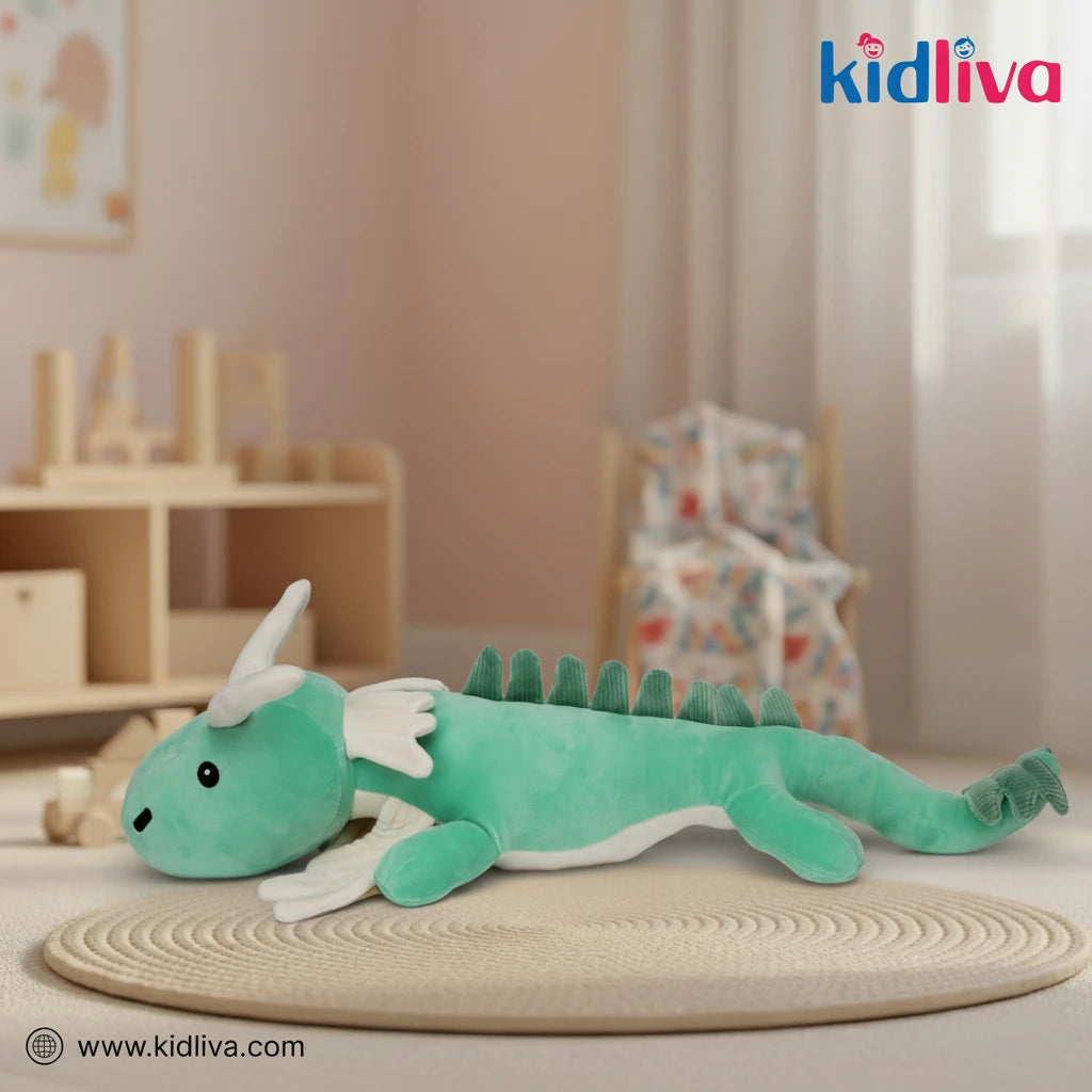 Majestic Green Dragon Plush Toy – Mythical Stuffed Animal