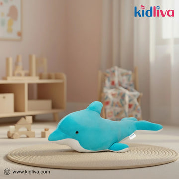 Adorable Blue Dolphin Plush Toy – Soft Stuffed Animal