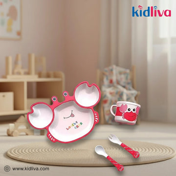 Adorable Red Crab Kids Meal Set