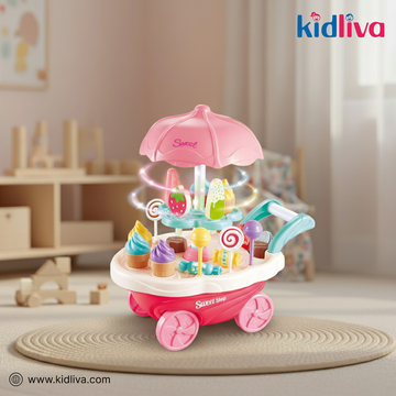 Ice Cream Cart - Light-Up & Musical Pretend Play Cart