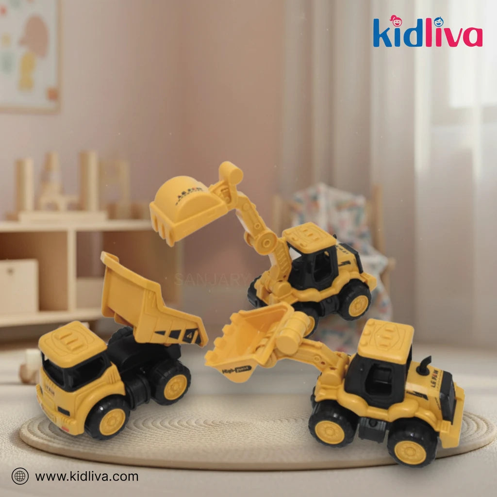 3-Pack Mini Construction Vehicle Set