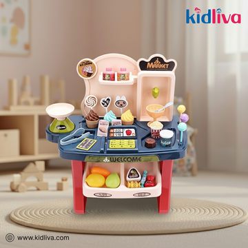 Home Supermarket & Ice Cream Market Play Set