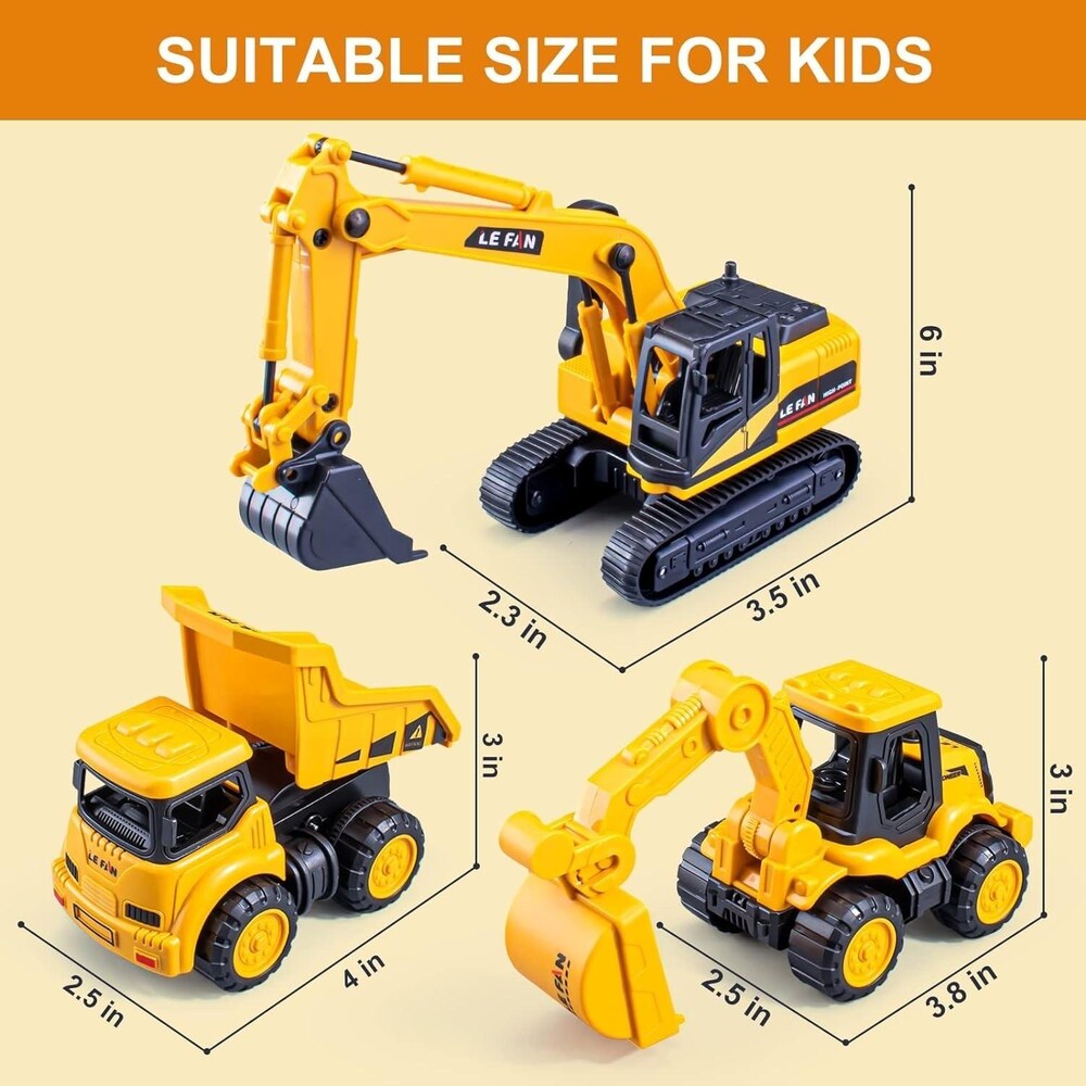 3-Pack Mini Construction Vehicle Set